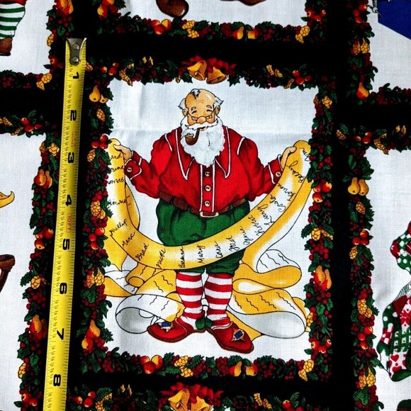 VTG Alexander Henry fabric Christmas He's checking it twice, Nicole de Leon 1992 - Picture 5 of 8